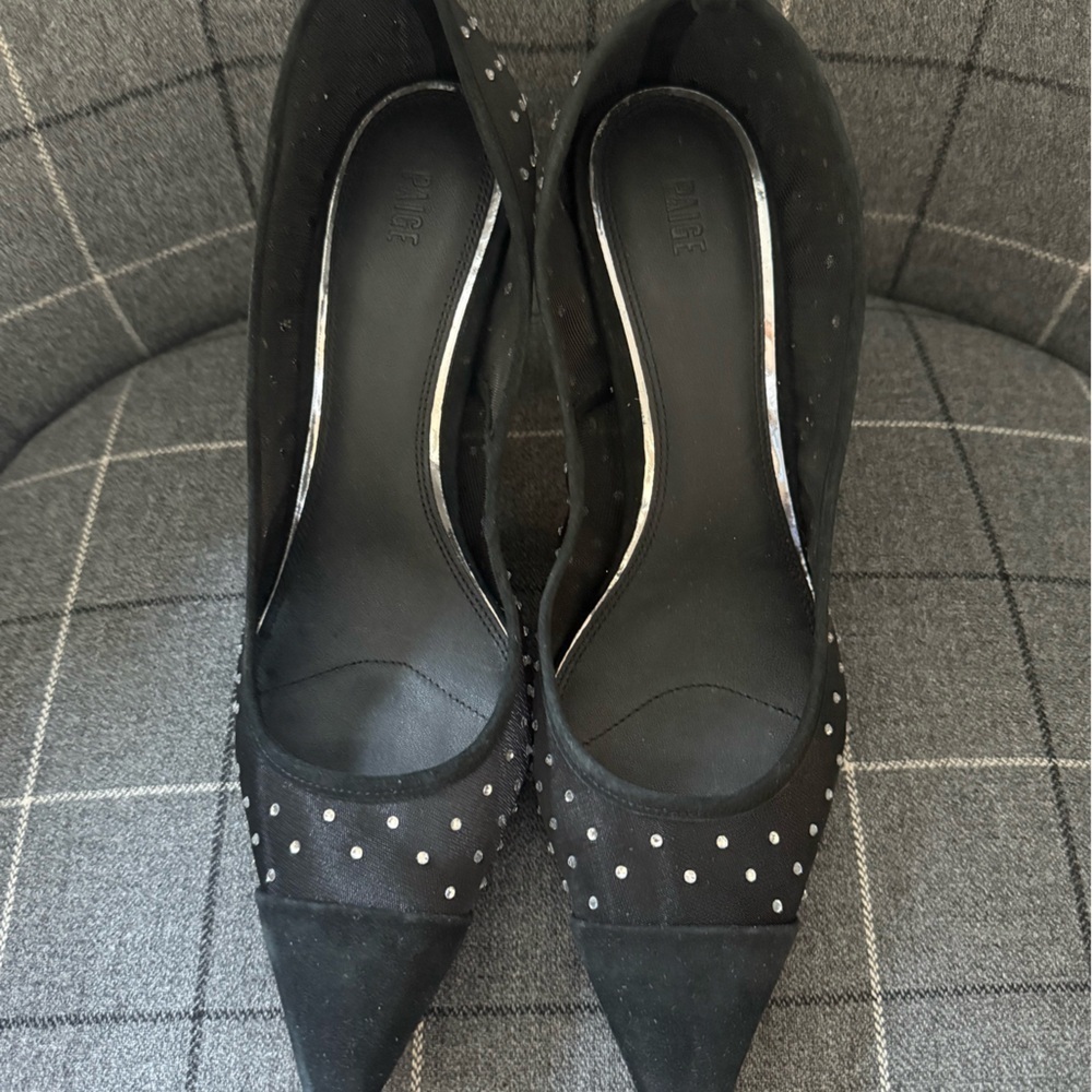 PAIGE Silva Pump Black Mesh 10.5 $328 NEW